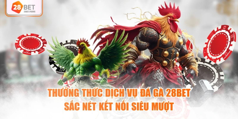 Thưởng thức dịch vụ đá gà 28BET sắc nét kết nối siêu mượt